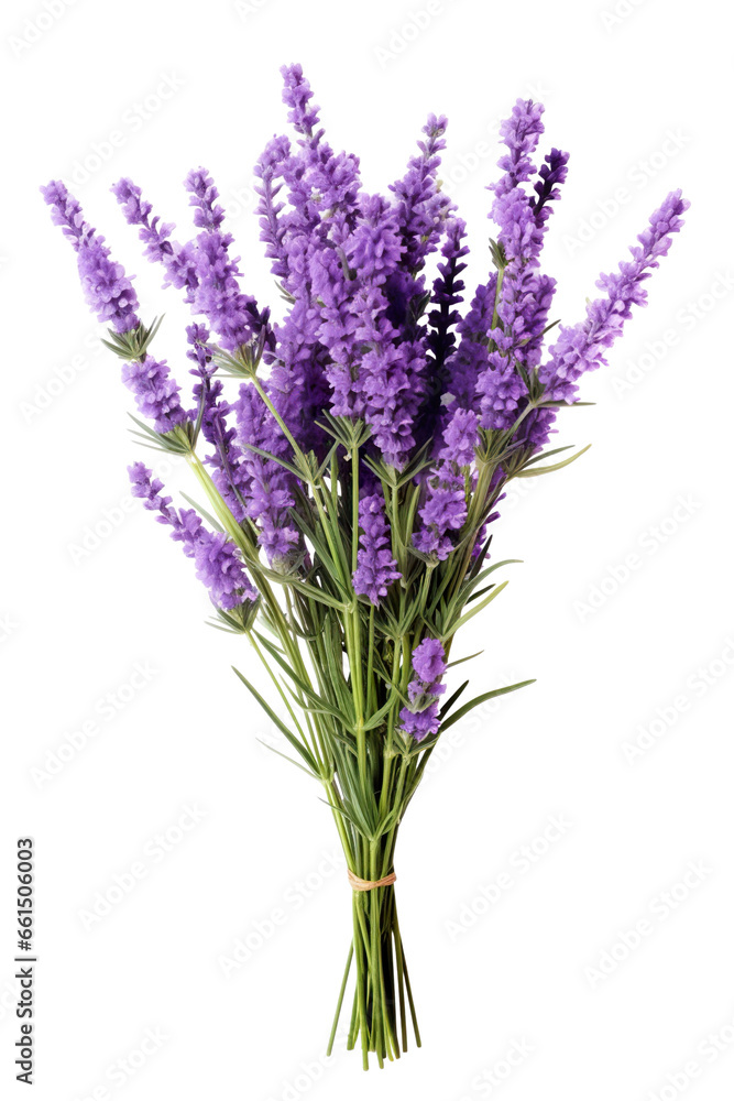 Obraz premium Lavender flowers isolated on white background PNG