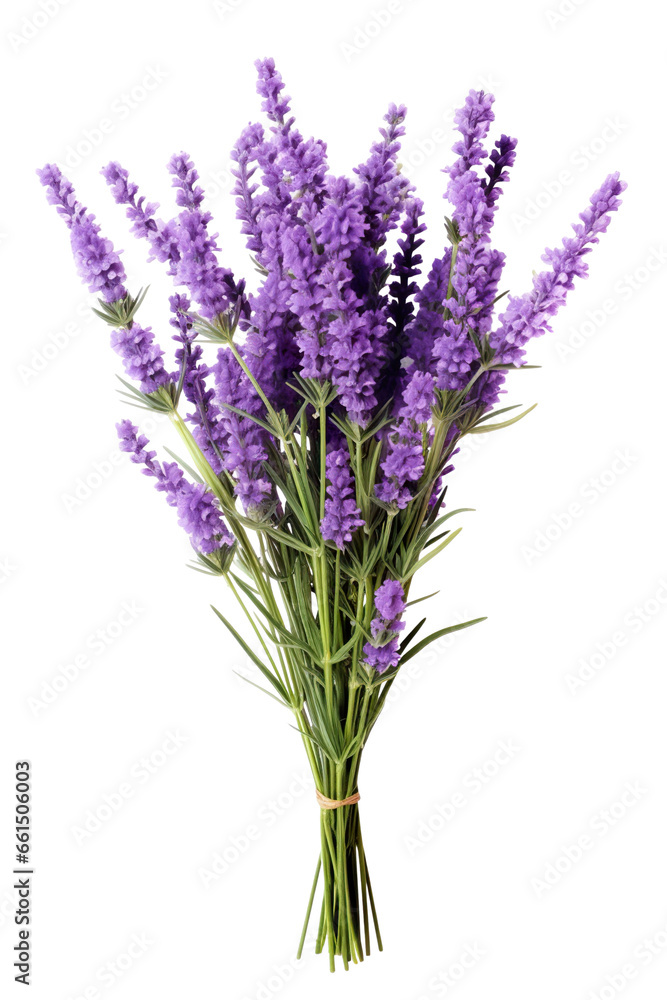 Naklejka premium Lavender flowers isolated on white background PNG