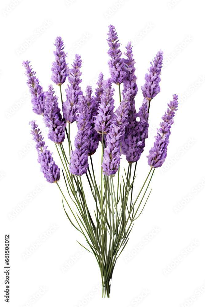 Obraz premium Lavender flowers isolated on white background PNG