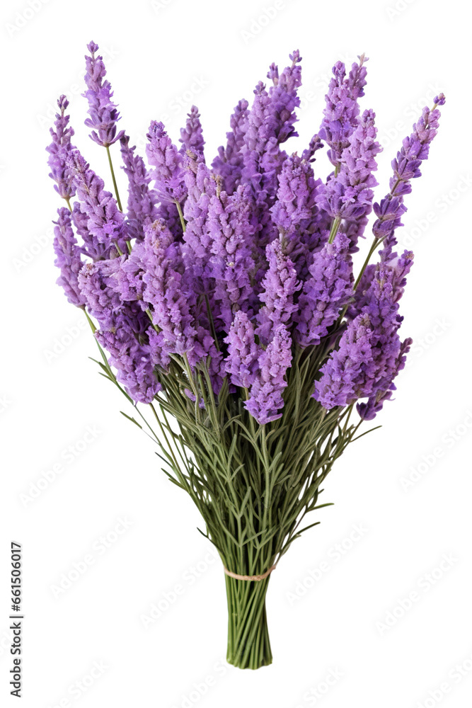 Fototapeta premium Lavender flowers isolated on white background PNG