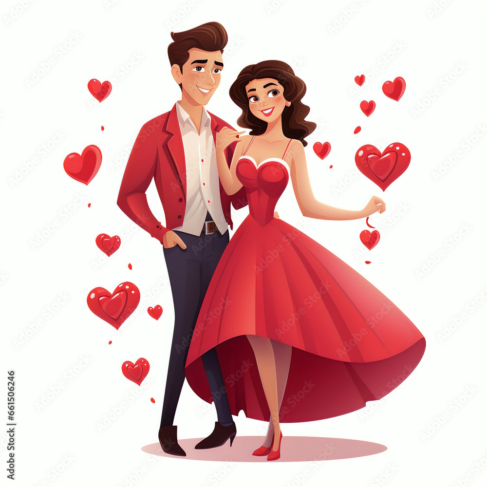 Loving Couple Proposal - Vector Illustration Loving Couple Proposal - Vector Illustration