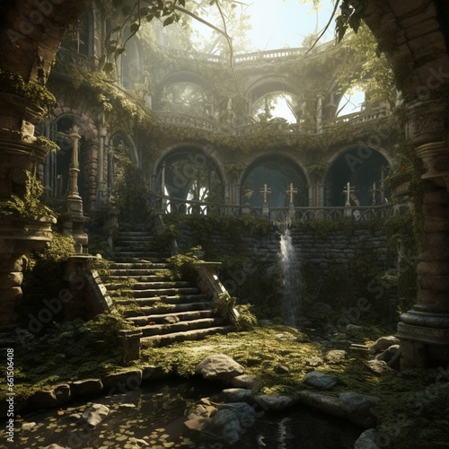 ruins of the church of the holy sepulchre generated by AI © sdk