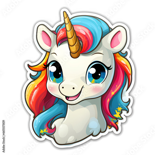 Unicorn rainbow sticker