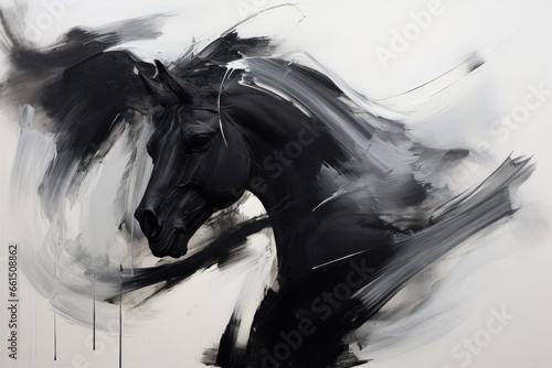 ink brush painting of a horse