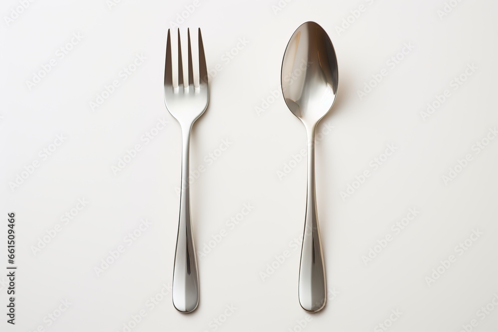 fork and spoon - obrazy, fototapety, plakaty 
