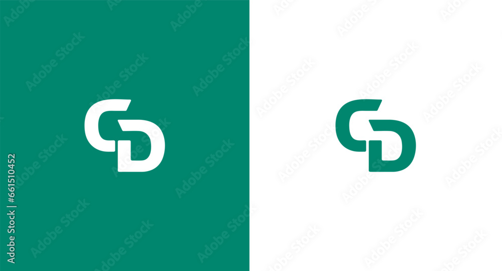 Initial Letter CD Logo Design Vector Template. Graphic Alphabet Symbol ...