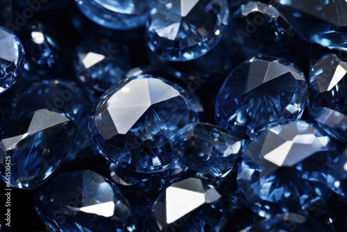 Macro shot of blue diamonds