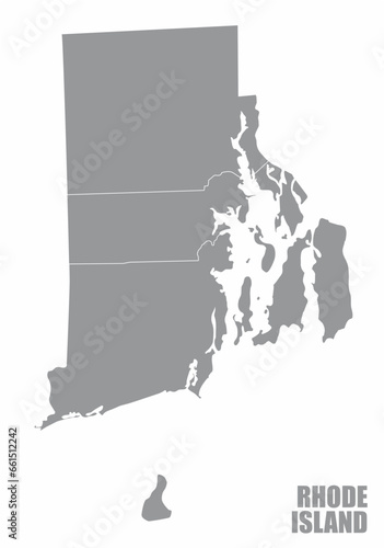 Rhode Island county map