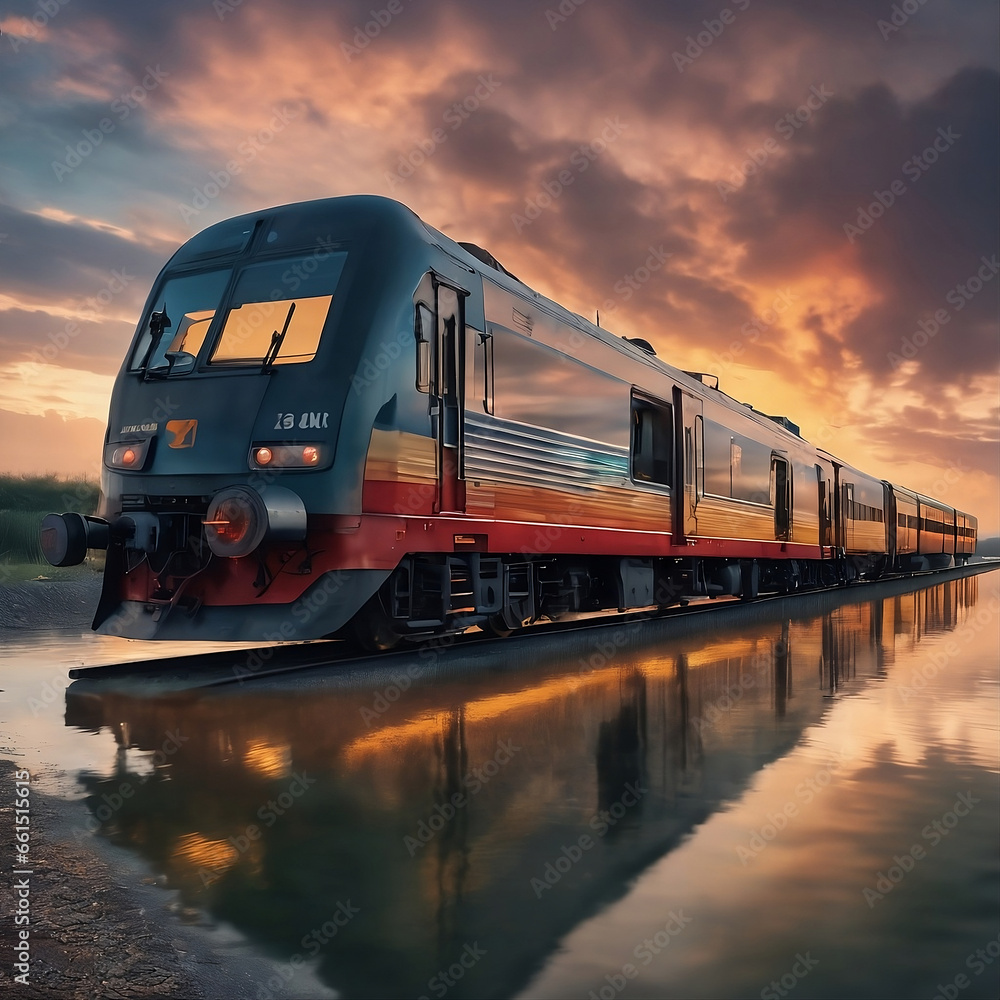 Fototapeta premium train on the railway