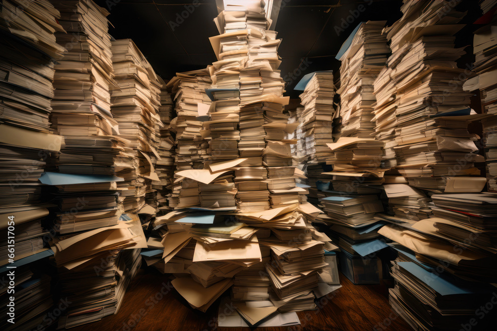 Fototapeta premium Archive folder, Pile of Files