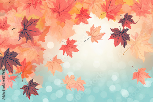 Wallpaper Mural Autumn Background With Falling Leaves Torontodigital.ca