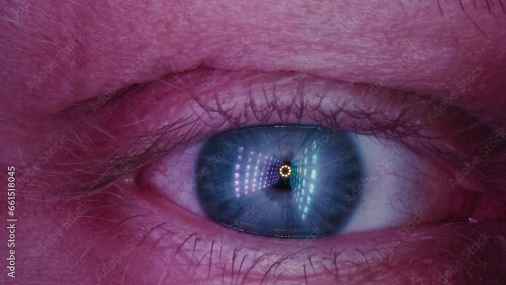 Disgusting Eye A scary and terrible human eye. The blue pupil is surrounded by veins ...