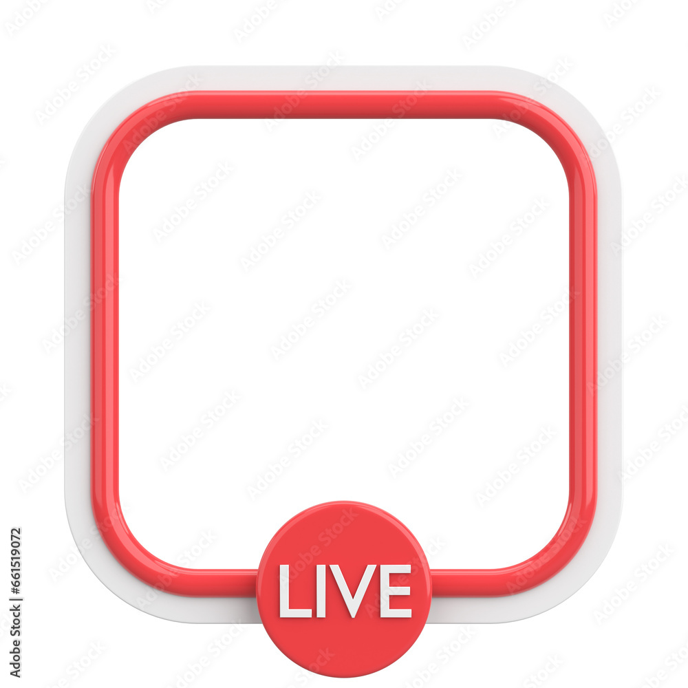 Live streaming frame. 3D illustration. Live streaming frame. 3D illustration.
