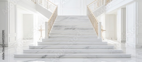 Luxurious apartment with white marble stairs on the first level With copyspace for text © AkuAku