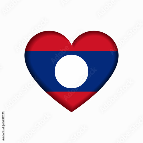 Free Download Laotian flag heart-shaped sign. Vector illustration. - GFXLoad