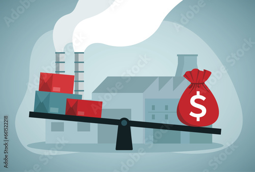 Relationship of supply and demand.Supply exceeds demand.