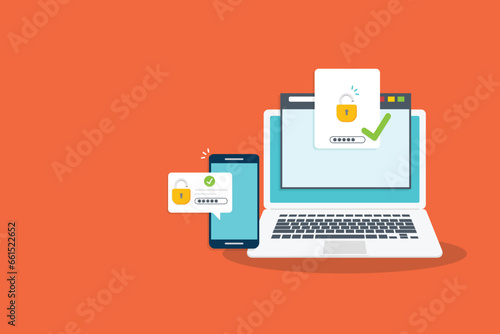 Two Factor Authentication , Multi-Factor Authentication Security Concept	