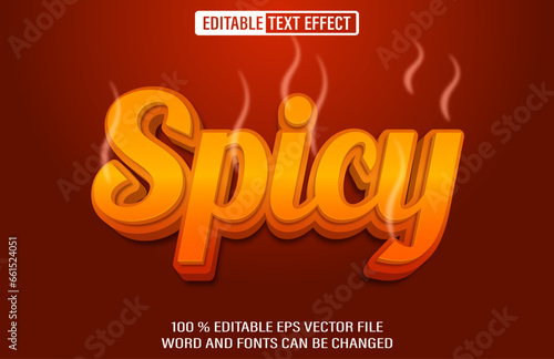 Editable spicy text effect 3d style template