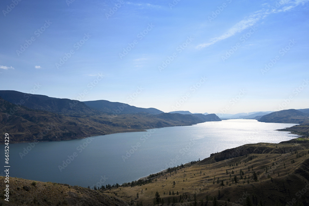 Landscape of Canada with lake and Mountains. British Columbia landscape