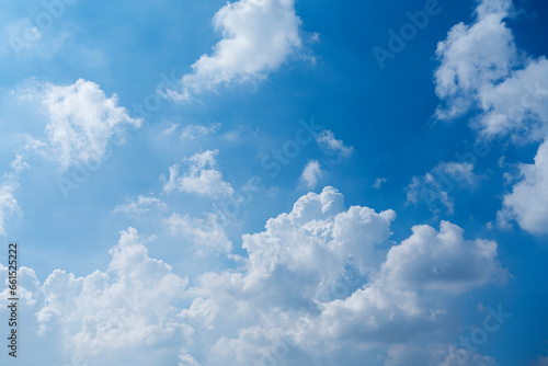 white clouds and blue sky background