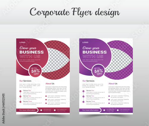 Creative business corporate a4 size flyer design template with modern presentation.