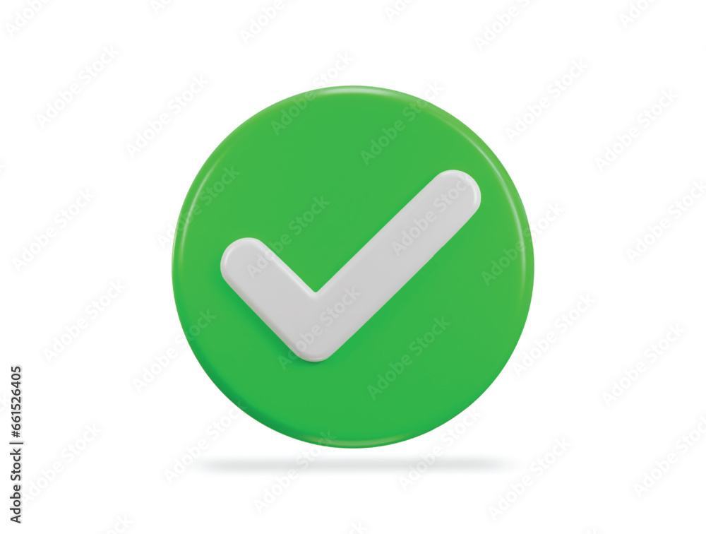 check mark 3d verified icon vector illustration check mark 3d verified icon vector illustration