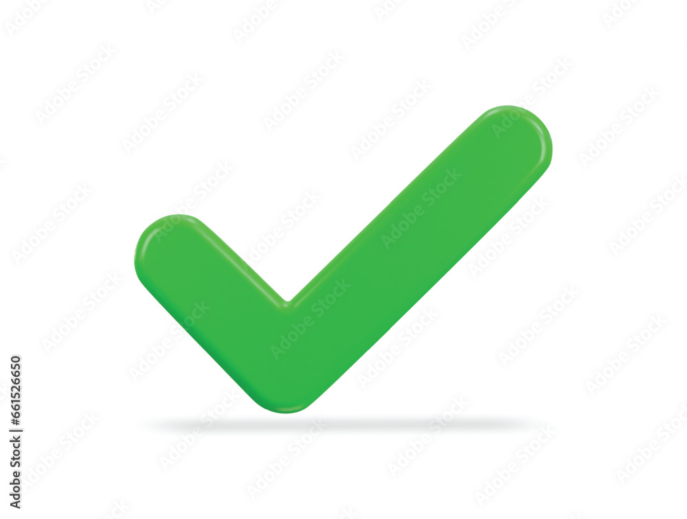 check mark 3d verified icon vector illustration check mark 3d verified icon vector illustration