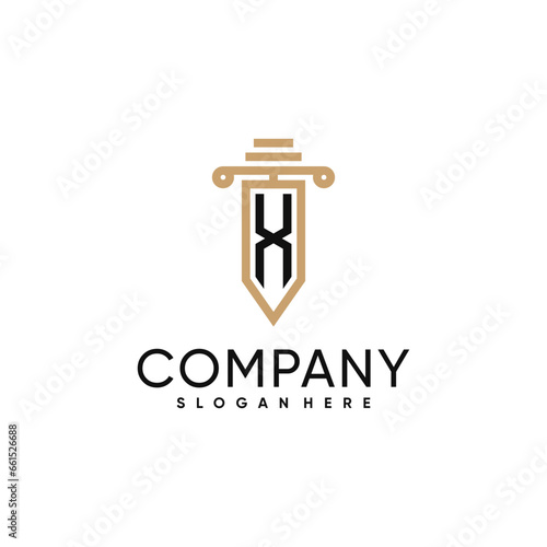 Justice law firm logo design with creative unique concept