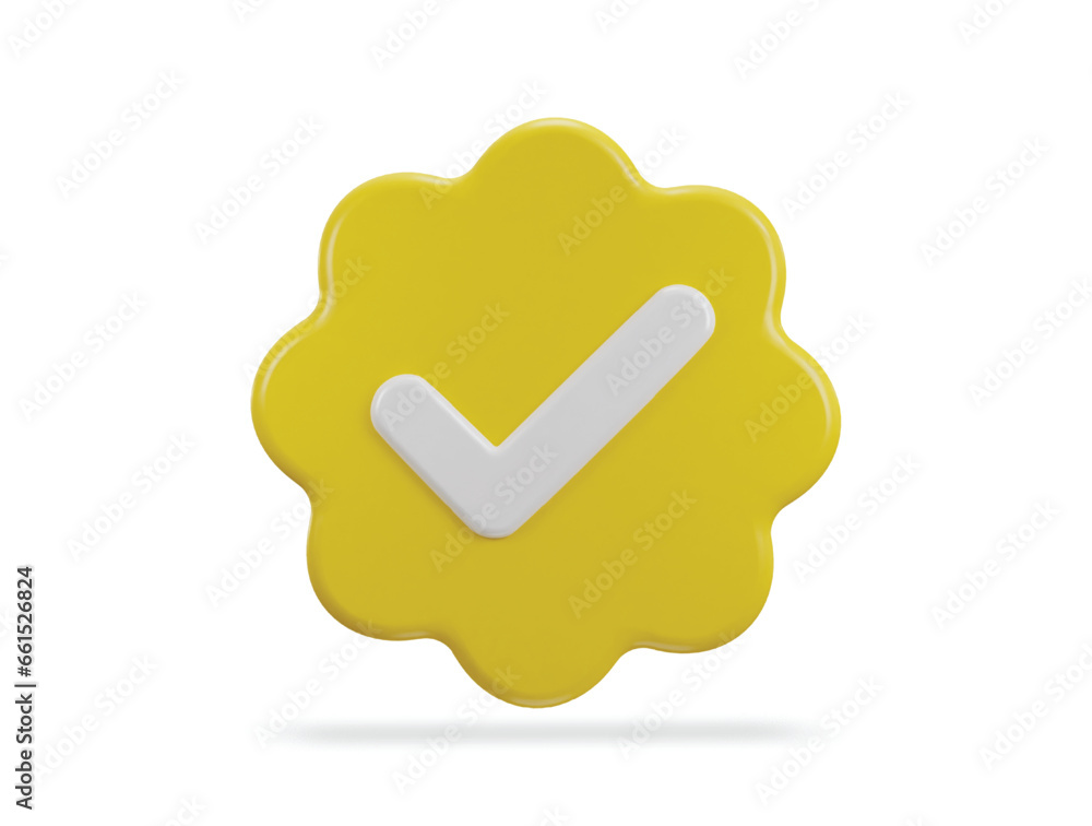 check mark 3d verified icon vector illustration check mark 3d verified icon vector illustration