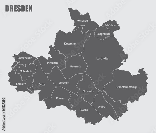 Dresden administrative map