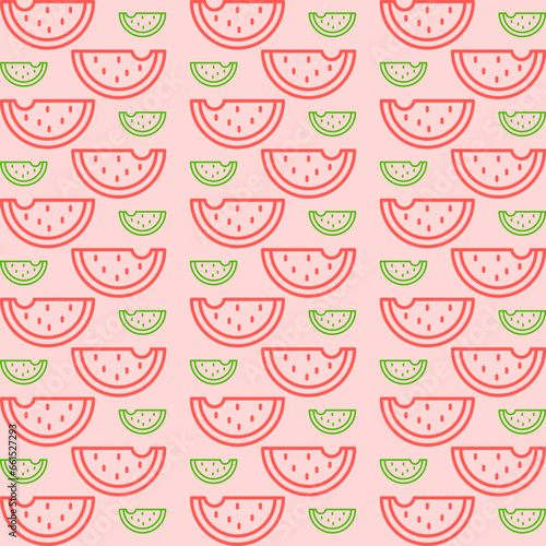 Watermelon pattern design seamless wallpaper vector illustration background