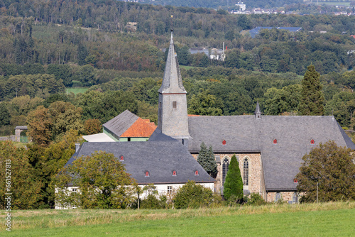 Ölinghausen monastery with dramatic sky in Arnsberg Sauerland 