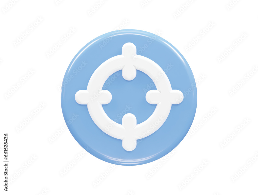 Target icon illustration 3d rendering element Target icon illustration 3d rendering element