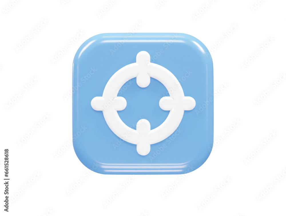 Target icon illustration 3d rendering element Target icon illustration 3d rendering element