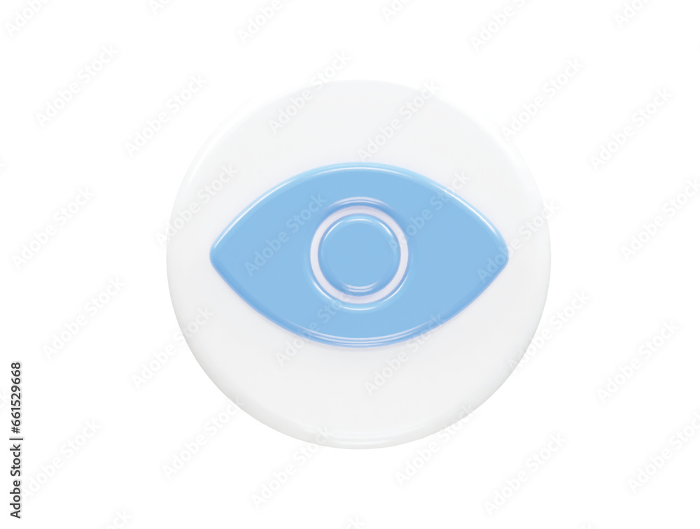 Visibility icon render 3d element transparent Visibility icon render 3d element transparent
