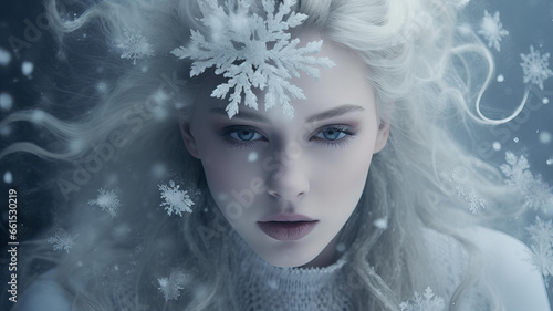 Snowflake Girl. Generative AI