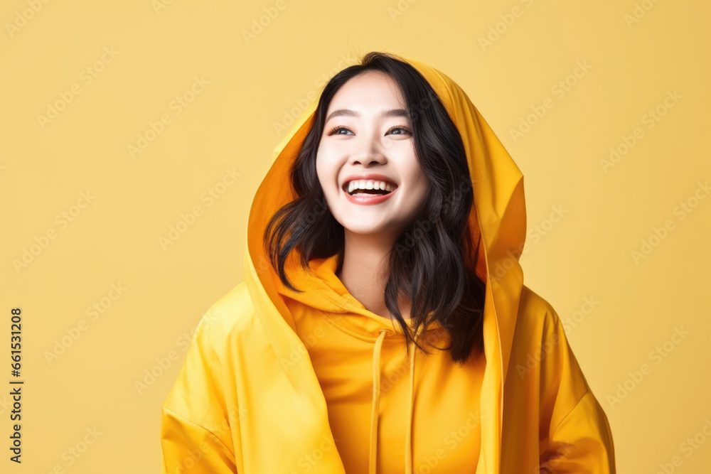 Young asian beautiful happy smiling woman in colorful clothes Young asian beautiful happy smiling woman in colorful clothes