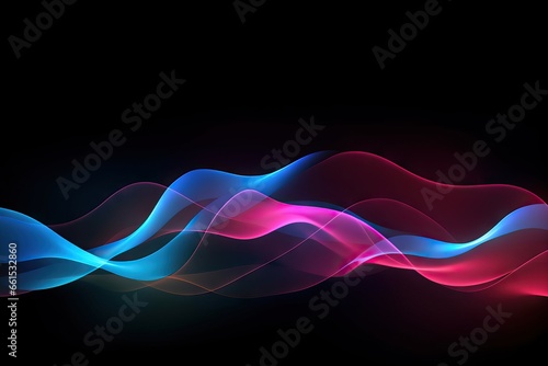 Background of glassy material in colorful shining neon light