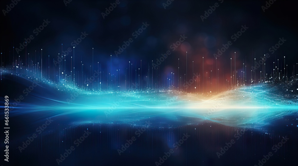 Vibrant Blue and Orange Background with Sparkling Stars - A Mesmerizing and Colorful Scene