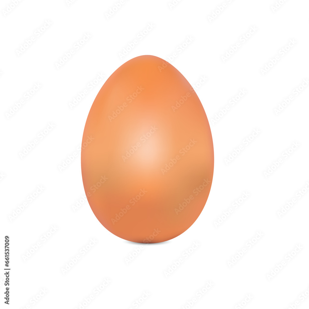 Whole chicken egg isolated on white background. 3d realistic Vector illustration EPS 10. Whole chicken egg isolated on white background. 3d realistic Vector illustration EPS 10.
