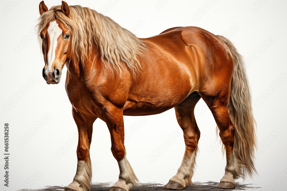 Obraz premium horse on white