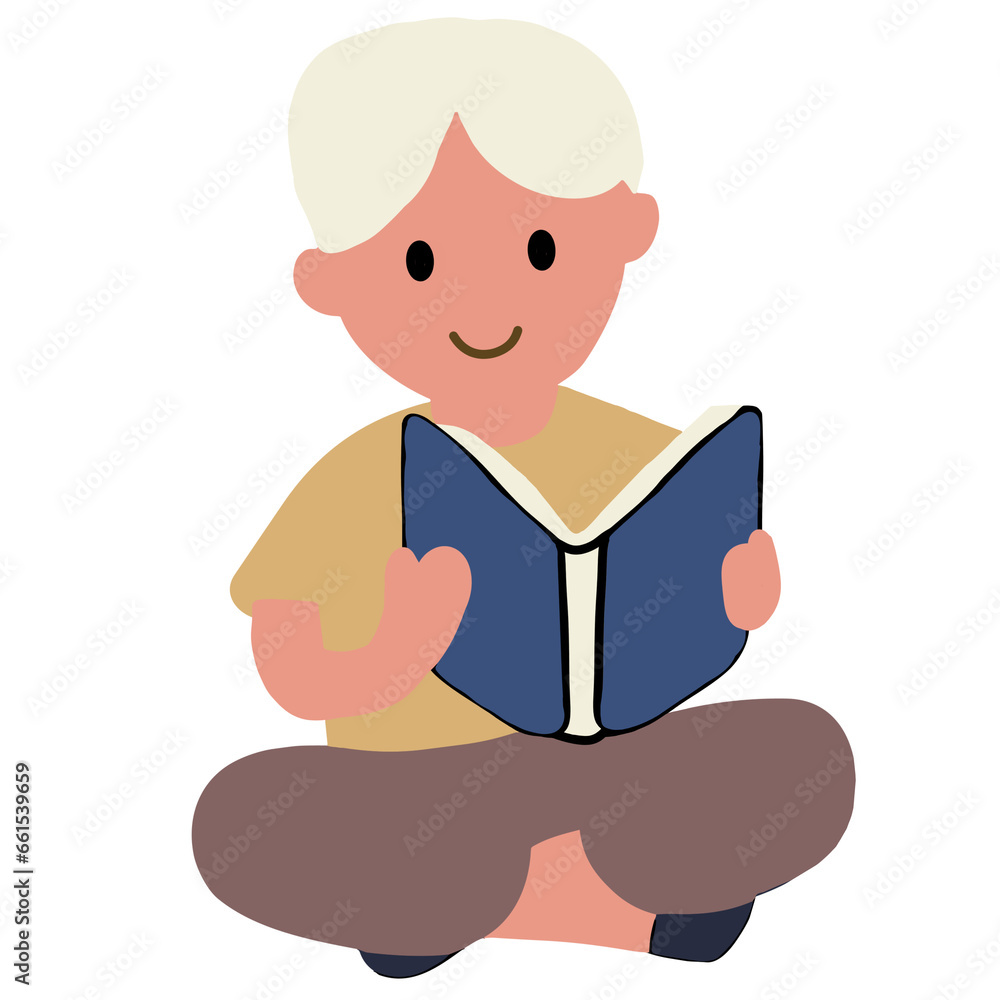 Children reading a book. Children reading a book.