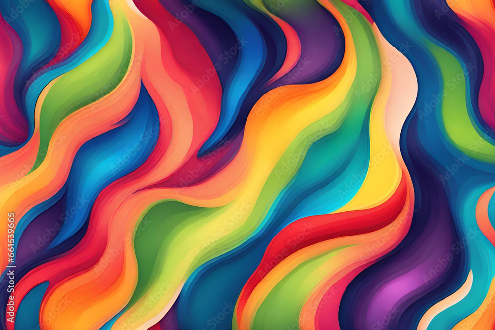 Abstract colorful wavy background. Generative AI Abstract colorful wavy background. Generative AI