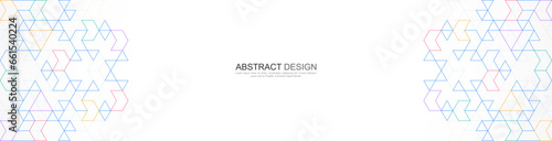 Creative idea of modern design with abstract geometric background. Minimalistic vector texture with polygonal pattern for banner design or header