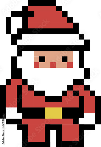 Christmas Santa Claus pixel art icon 