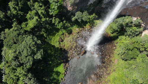 Brazil's Aerial Gem: Sengés Waterfall's Majestic Cascade