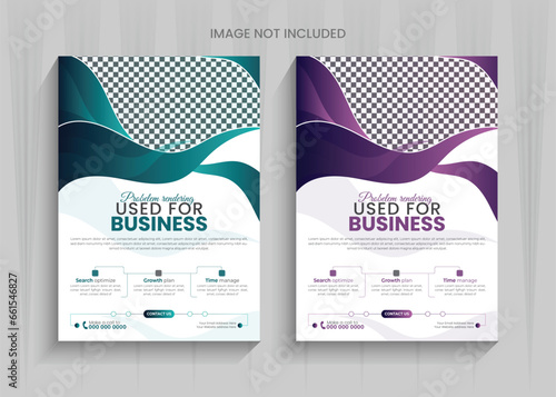 Business Flyer design A4 size corporate flyer template for marketing professional and modern business Poster with some services Point leaflet set with photo placement