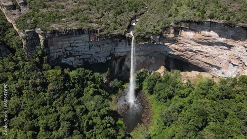 Sengés Symphony: Aerial Serenity Over Brazil's Waterfall
