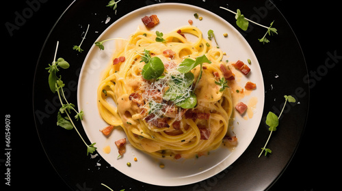 Delicious Spaghetti Carbonara Generative AI