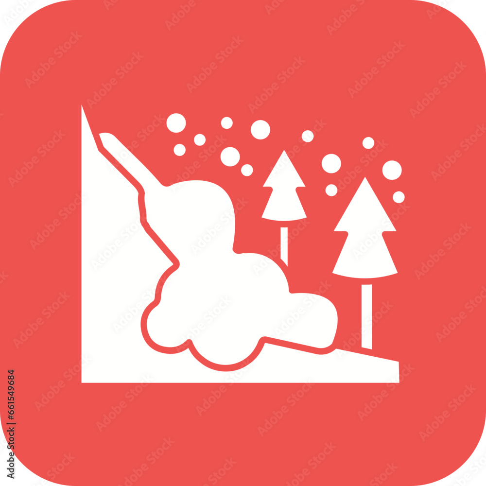 Snow Avalanche Icon Snow Avalanche Icon